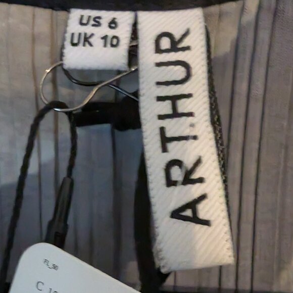 Arthur Apparel (Free People) Box Pleat Fish Party Shirt Dress NWT Size 6 - Picture 10 of 11